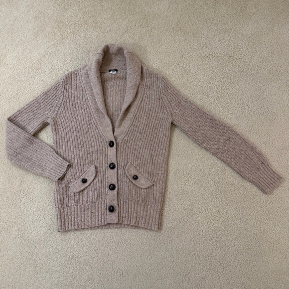 J. Crew Taupe Button-Up Wool Blend Cardigan - Picture 9 of 10
